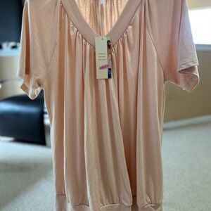 Max Studio Pink Ruched Blouse